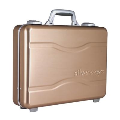 China Alloy Aluminum Notebook Carrying Case Golden Color for sale