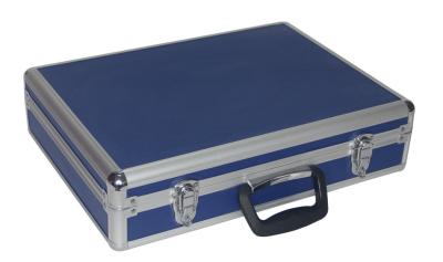 China Blue Aluminum ABS Diamond  Tool Storage Box For Carrying Tools 460*330*120mm for sale