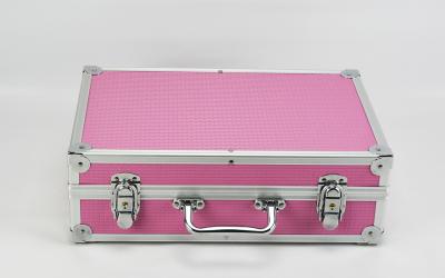 China Custom Pink Aluminum Hard Carrying Case For Electronic Cable Tools Size 360 * 240 * 100mm for sale