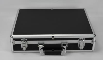 China Black Aluminum Tool Carrying Case 400*360*200mm, Aluminum Tool Briefcase for sale