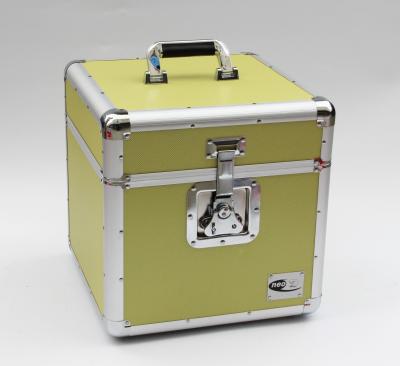 China Yellow aluminum storage case ABS diamond box for CDs 12'' aluminum LP box for sale