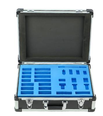 China Black aluminum tool carrying cases with blue die cut foam​ for sale