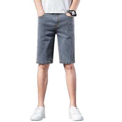 China Custom Made Men's Casual Loose Leg Denim Zipper Fly Jeans Blue Shorts Pants For Men OEM Pure Cotton Jean Shorts for sale