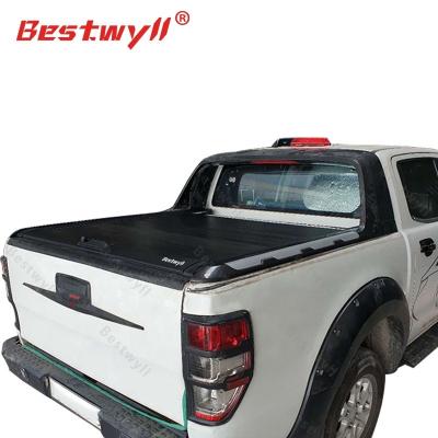 China BESTWYLL Manual Tonneau Cover Roll Up Waterproof Retractable Bedspread Collection Cover For Ford Ranger Wildtrak Car for sale