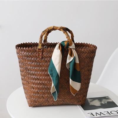 China High Quality Straw Tote Bag Eco-Friendly Beach Bag Straw Shopping Bags for sale