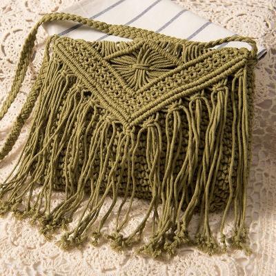 China High Quality Fashion Women Beach Handwoven Straw Backpack Bag for sale