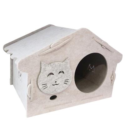 China Pet Stored Felt Cat Litter House Four Seasons General DIY Cat Boarding Splicing Sets for sale