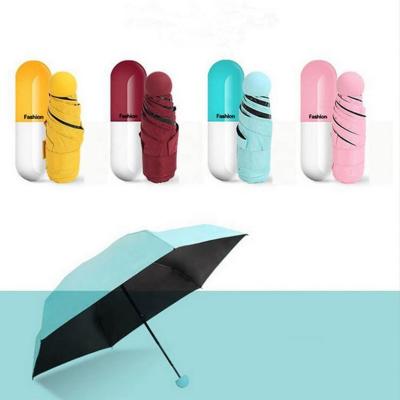 China Eco-Friendly/Waterproof Women Compact Mini Pocket Folding Promotional Gift Custom Printing Capsule Cheap Umbrella Paraguas Parapluie Sombrillas 5 Rain for sale