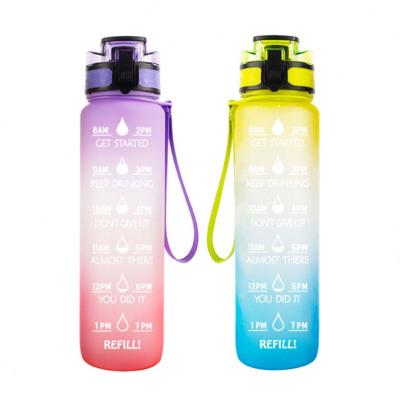 China Viable Sales Hot Water Bottle, 1000ml High Capacity Sports Space Creative Fruit Juice Plastic My Water Bottle Bpa Free for sale