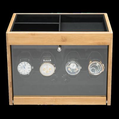 China Bamboo Automatic Watch Winder Box 3 Slots Collection Tray With Simple Design For Automatic Watch for sale