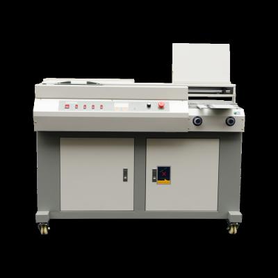 China Automatic perfect glue book binding machine with milling cutter & independent side glue 55HCA4 for sale