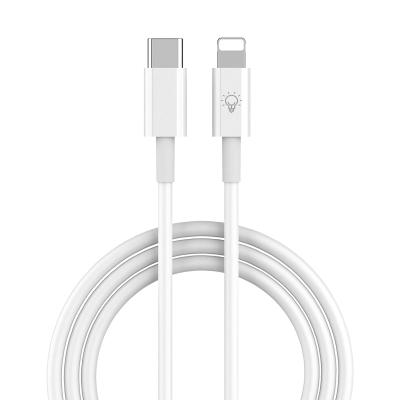 China Fast Charging Speed ​​ABS Material with 18W Lightning Phone 12 PD Fast Charging USB Light Charger Cable for sale