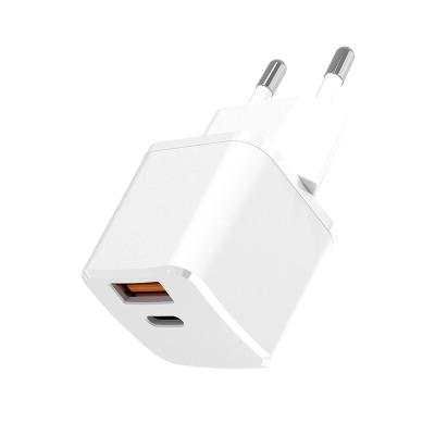 China TC-065 Cellphones EU R-U USA PIN 20w Palladium Phone Charger 20w Dual Port Fast Charger for sale