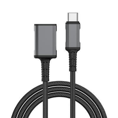 China Braided Microphone Aluminum Alloy Extension Cable C OTG Cable Adapter for sale