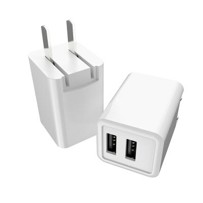 China Custom factory TC-007 dual usb-a usb ports charger portables for mobile phone for sale