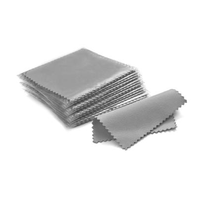 China Silver Gold Diamond Jewelry Jewelry Cleaning Cloth Gray Polishing Cloth for Sterling Silver Gold Platinum Small Polish Cloth for sale