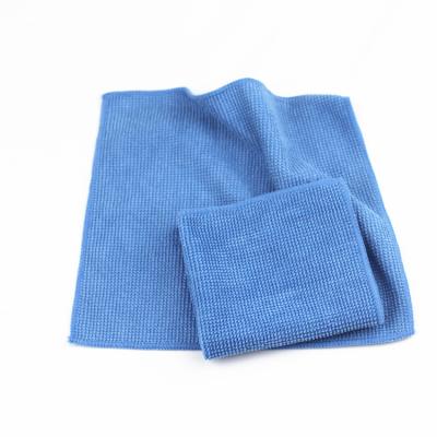 China Viable Custom Made Towel Cloth Blue Microfiber Pearl Towel Computer Cleaning Cloth Towel for sale