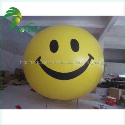 China Yellow PVC0.18mm Inflatable Advertising Smile Face Helium Balloon For Sale for sale