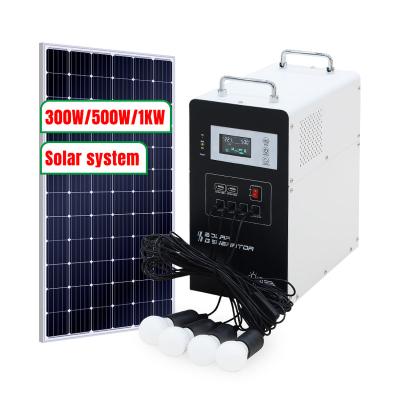 China hot sale home solar system 12 volt 1kw 1000 watt 110v complete home solar power system off grid for sale for sale