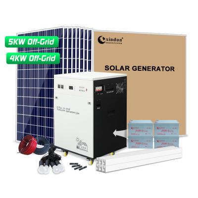 China 5000w Home Solar Panels 5kw Solar Power System Home Off Grid Home Complete Solar Generator 4kw Kit System Price for sale