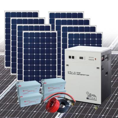 China Direct Selling 3KW 5KW Home Factory Solar System Panel System 10KW Hybrid Solar Photovoltaic Solar System for sale