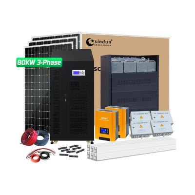 China Home Use Commercial Solar Power Off Grid 3 Phase Off Grid 100kva 80kva Domestic Portable Solar Power Panel System For Home for sale