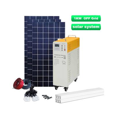 China XinDun Home Manufacturing Complete Solar System 220V 24VDC Generator 1kw 1000w Solar Power Supply System Kit For Home for sale