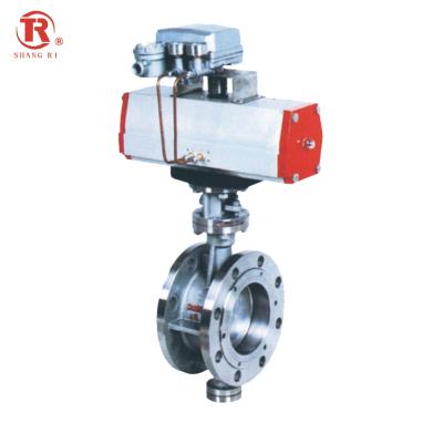 China General Pneumatic Triple Eccentric Double Eccentric Hard Seat Clamp Butterfly Valve for sale