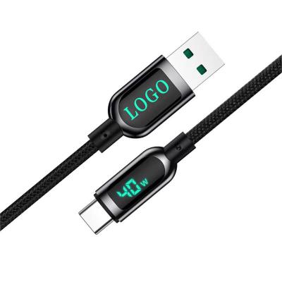 China MP3/MP4 Player OEM LED Digital Display Type-C To Type-C 100W PD Fast Charging Data Cable Usb C For Phone for sale