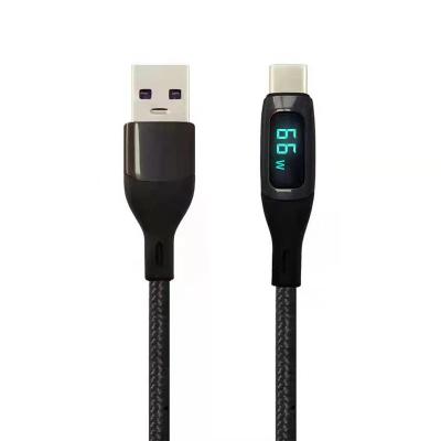 China LED Indicator OEM Led Display USB Type C To Type C Cable PD 15W 20W 66W Cell Mobile Charger Fast Charging Data Cable for sale