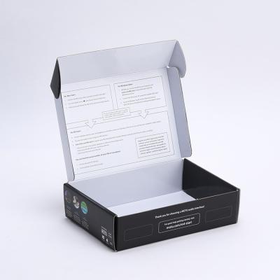 China High Quality Recyclable Recycle Custom Printing All Black Color Paper Box For Clothes With Logo for sale