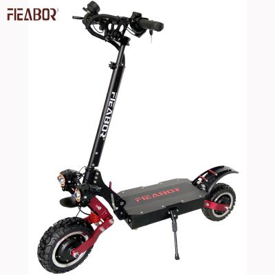 China New Design Unisex Full Suspension 11inch 5600w 52v Powerful Foldable Adult Electric Scooter for sale