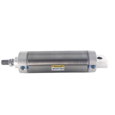 China Airtac type MAC Series Stainless Steel adjustable stroke Air Pneumatic Cylinder for sale