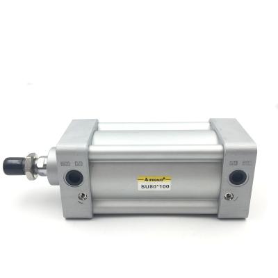 China Airtac Type Standard SAU SU Series double acting rodless pneumatic air lift cylinder for sale