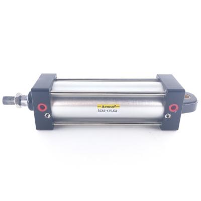 China SC63 135 CA aluminium double acting bus door air pneumatic lift cylinder for sale