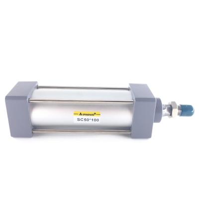 China Airtac Type SC 50 series double acting air pneumatic aluminum cylinder for sale