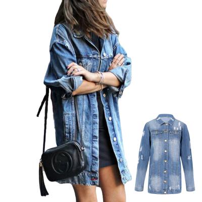 China Wholesale Candice European Anti-wrinkle denim trench coat oversized camo jacket dark ripped length women long plus size for sale