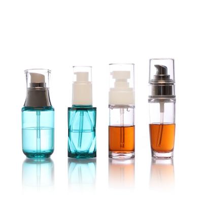 China Cosmetic 20ml Plastic PET Cream Pump Bottle For Cream And Cosmetic Oil And Lotion for sale