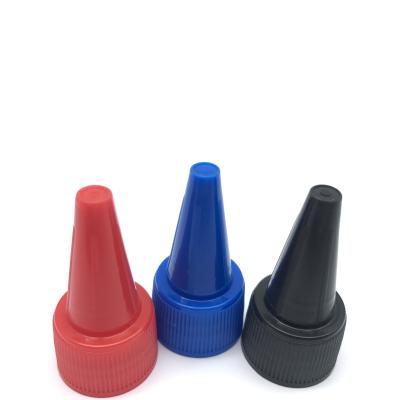 China Non Spill Twist Plastic Cap 24mm PP Screw Cap Dropper Tip Cap for sale