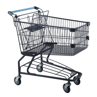 China America Supermarket Durable High Quality Metal Style Customized Shopping Trolley Cart zu verkaufen