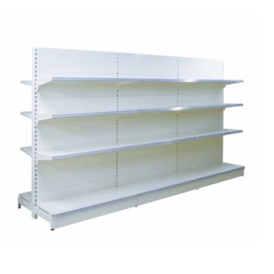 中国 Factory direct double sided supermarket cold rolled steel shelf, double side or single side gondola shelf 販売のため