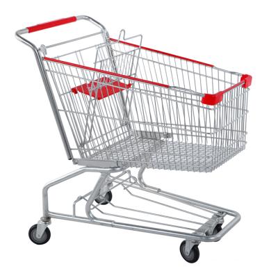 Chine Durable Hot Sale American Style Shopping Trolley Metal Supermarket Trolley à vendre