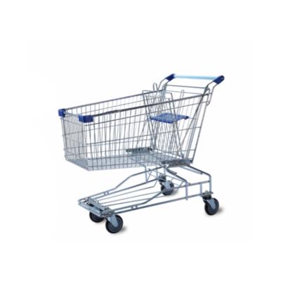 China Durable Asian Style Supermarket Shopping Trolley Grocery Carts Hand Push Trolley For Shopping for sale