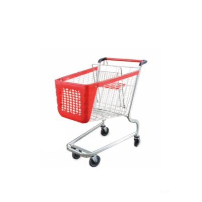 Chine Durable Hot Sale Plastic And Metal Supermarket Shopping Trolley Plastic Shopping Trolley à vendre