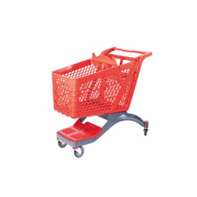 Китай Durable High Quality Plastic Supermarket Shopping Cart Rolling Push Shopping Trolley продается