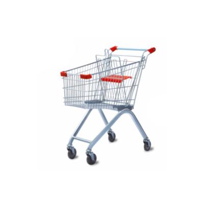 Chine Factory Durable European Supermarket Style Steel Warehouse Trolley Shopping Trolley à vendre