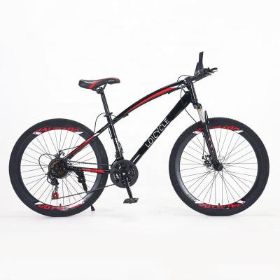 China Hot Selling Custom Made High Carbon Steel Loicycle High Carbon Steel Mountainbike 24 26 Inch Mountain Bike 21 Speed ​​Bicycle for sale