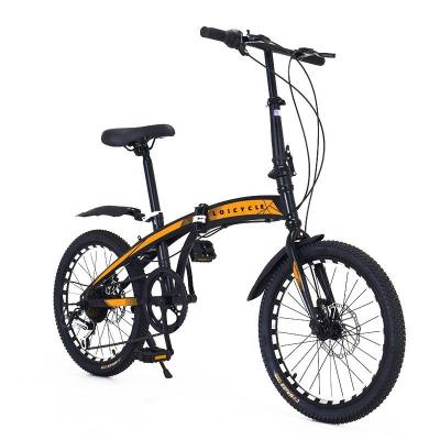 China Wholesale MTB Moutain 20 Inch Mountain Bike Mens Womens Mountain Bike 6 Speed ​​Transmission Spinning Disc Broke Offroad Folding Bike for sale