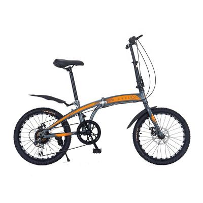 China Factory Wholesale MTB Moutain Smart Folding Bicycle 20 Inch 6 Speed ​​Steel Frame Bicycle Mountain Bike Disc Brake Folding High Carbon Bikes for sale