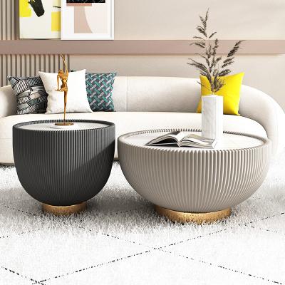 China Other designer bedroom living room furniture sofa small single nordic simple solid wood nordic solid wood round coffee table set for sale